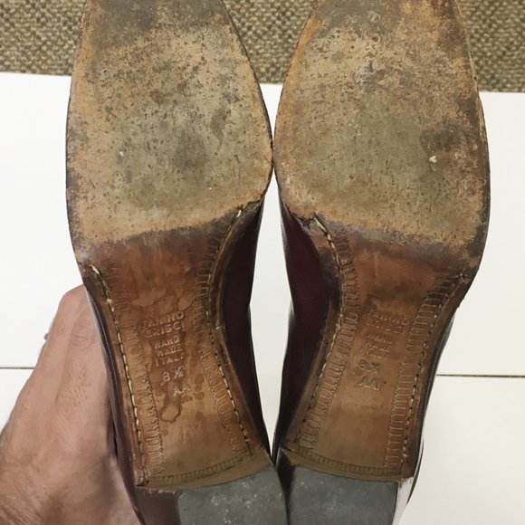 TANINO CRISCI BROWN LEATHER KNEE HIGH HEEL BOOTS - Picture 9 of 11